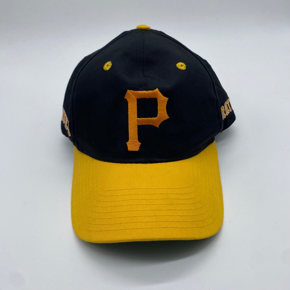 Vintage‎ Pittsburgh Pirates MLB Snapback Hat Twins Enterprise Black Yellow Cap